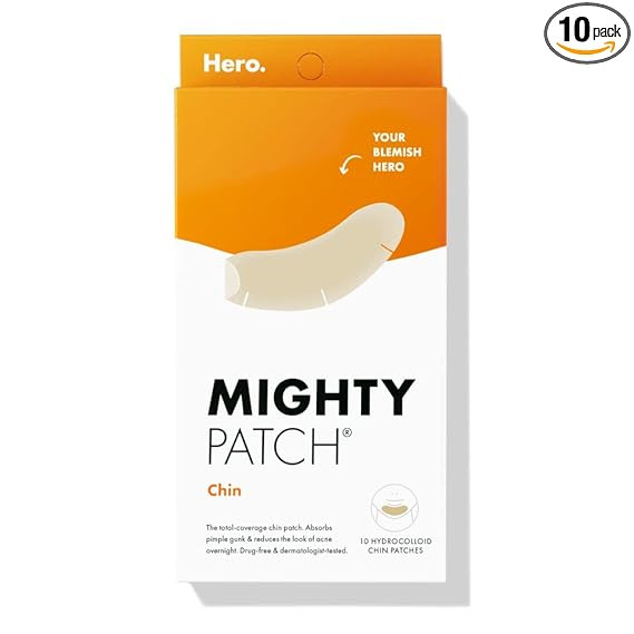 Hero Cosmetics Mighty Patch™ Chin Patch - XL Contoured Hydrocolloid Chin Patch for Blemishes an... | Amazon (US)