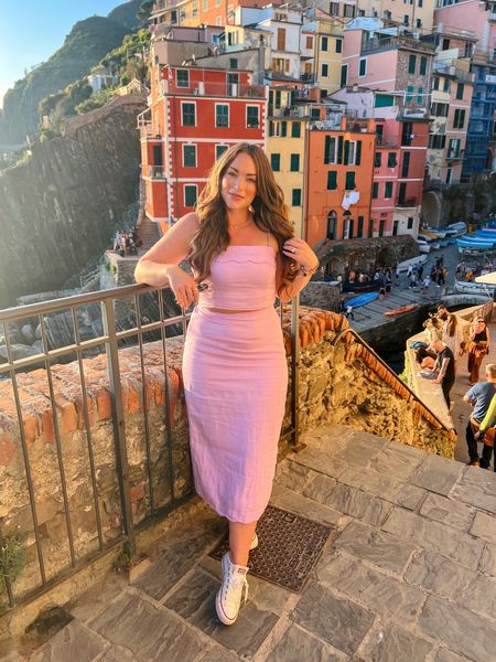 The cutest linen set that I wore in Cinque Terre.
Top and bottom wearing a medium! Fits true to size!

Italy outfits,
Europe outfits
European summer
Mid size style
Midsize outfit

#LTKTravel #LTKMidsize #LTKSeasonal