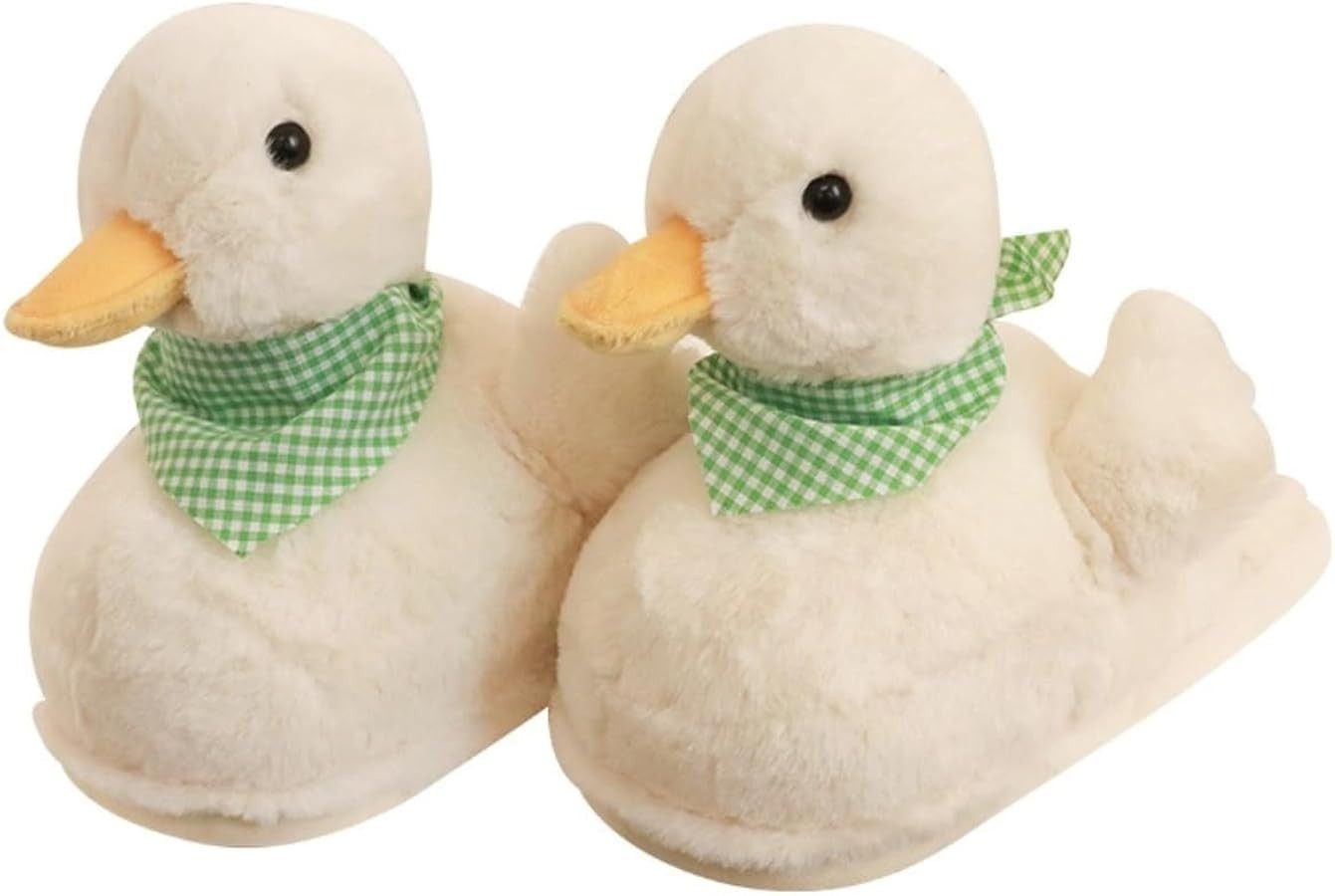 Duck Slippers for Women Fuzzy Animal Plush Slippers Winter Indoor House Slides Warm Fluffy Slippe... | Amazon (US)