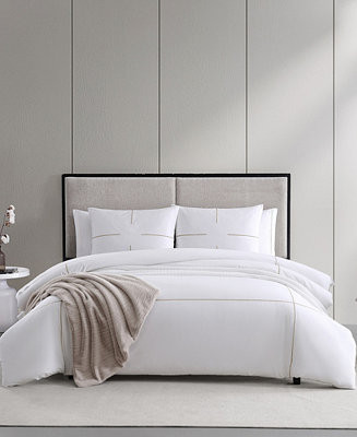 Vera Wang Zig Zag Cotton Sateen Duvet Cover Set, Queen - Macy's | Macys (US)