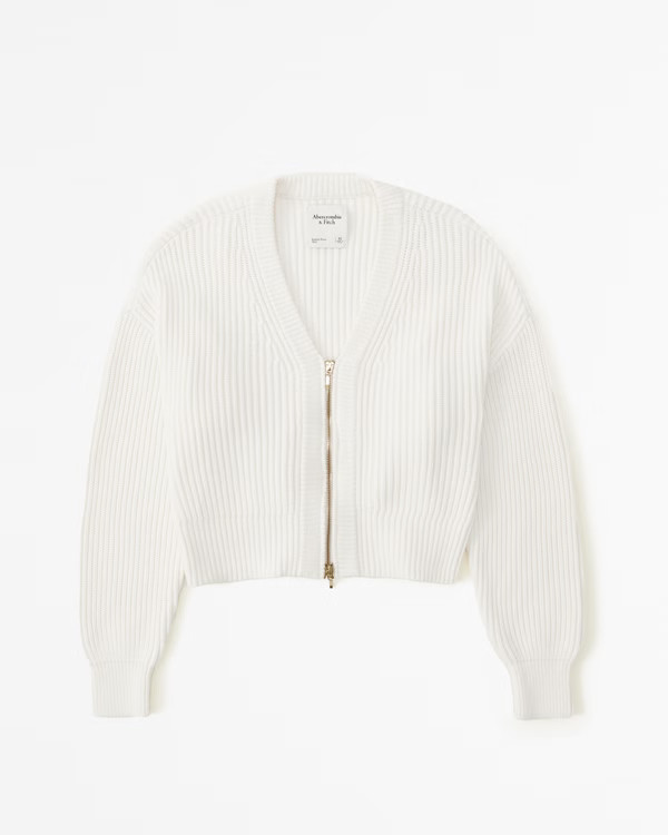 Women's Zip-Up Cardigan | Women's Tops | Abercrombie.com | Abercrombie & Fitch (US)