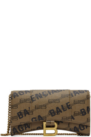 Brown Hourglass Wallet Chain Bag | SSENSE