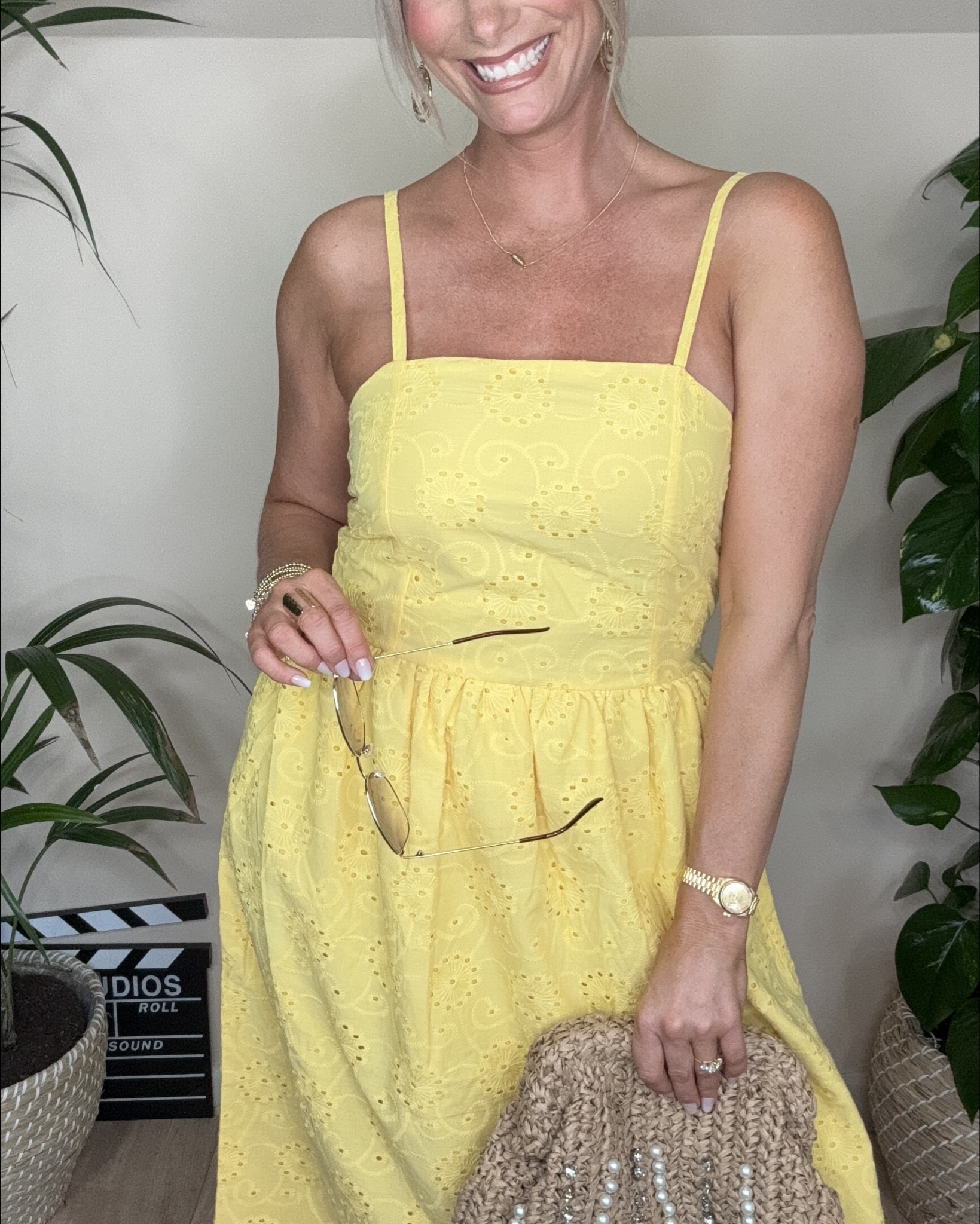 3 beautiful broderie anglaise midi dresses in yellow blue and red💛💙❤️

#LTKsummer