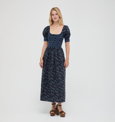 The Madeline Nap Dress -  Clydesdale Canter Navy Clydesdale Canter Navy / S | Hill House Home US