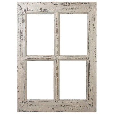 Northlight 20" Aged White Wooden Window Frame Wall Hanging Decoration | Target
