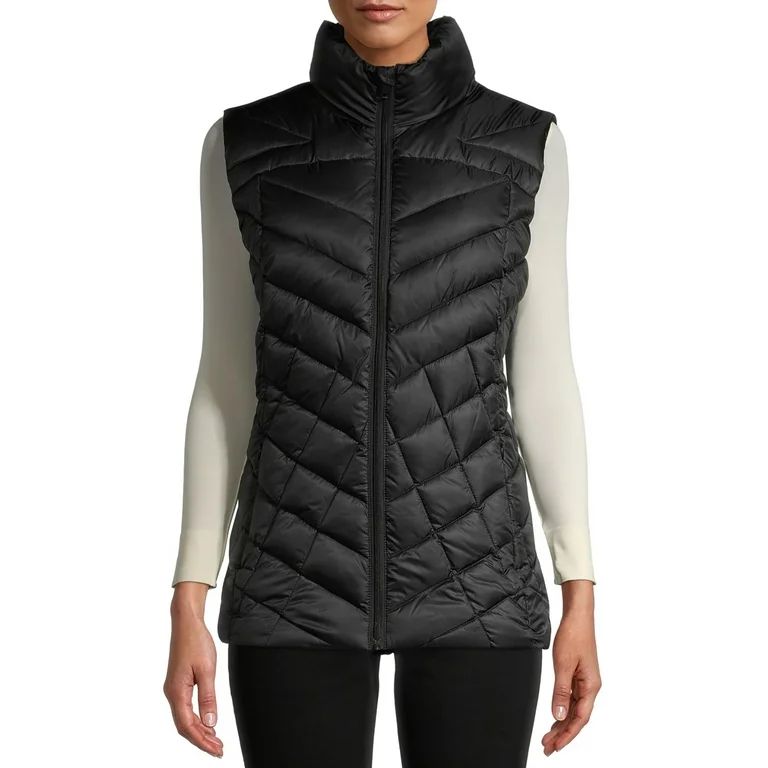 Big Chill Women's Down Chevron Quilted Puffer Vest | Walmart (US)