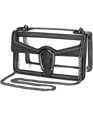 Joryin Women's Stadium Approved Crossbody Bag for Women, Small Clear Bag Shoudler Purse with Chai... | Amazon (US)