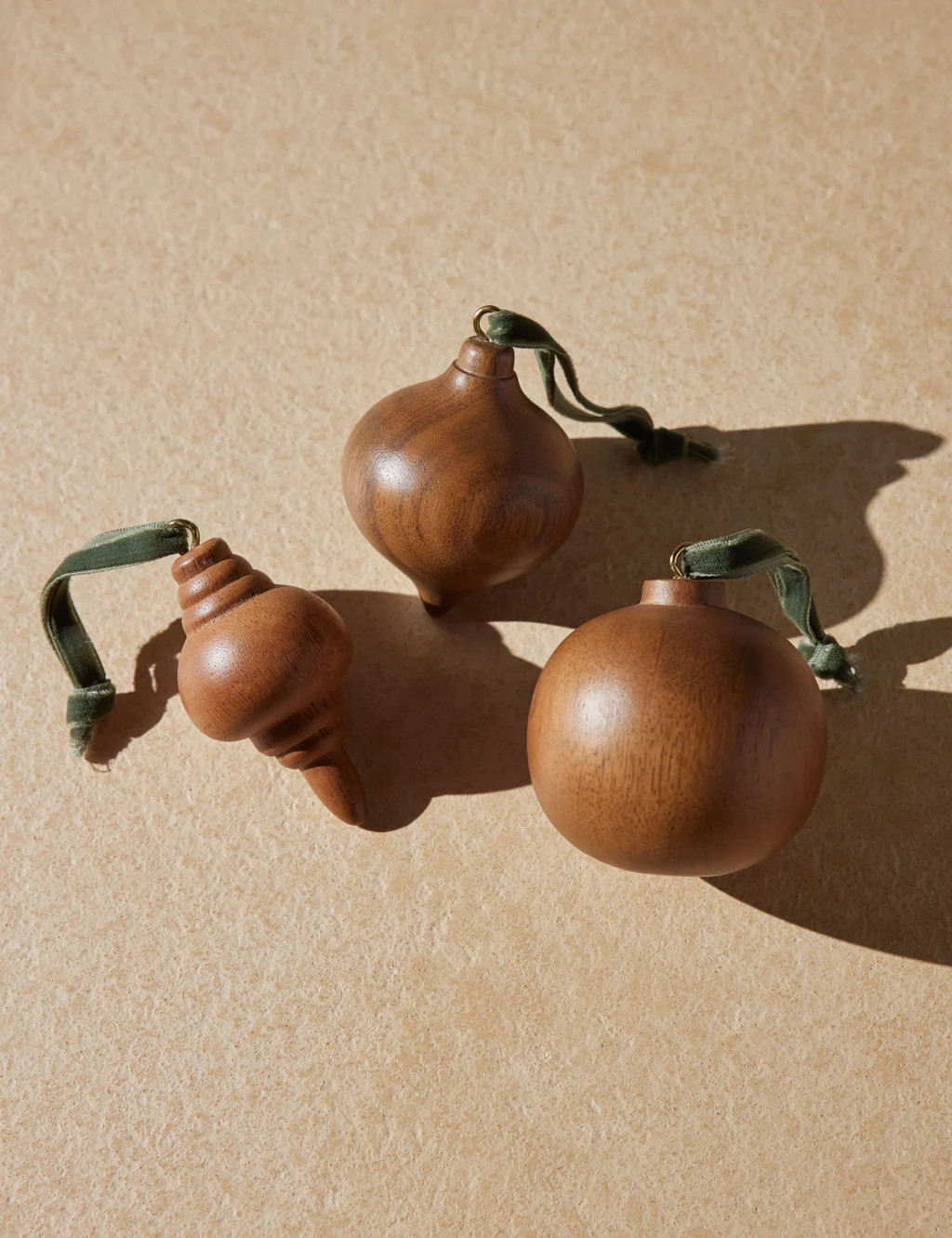 Helena Wood Ornaments (Set of 3) | Lulu and Georgia 