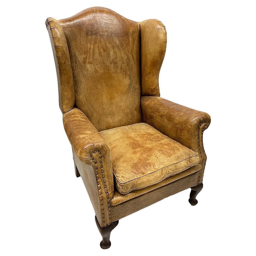 Leather Wingback Chair | 1stDibs