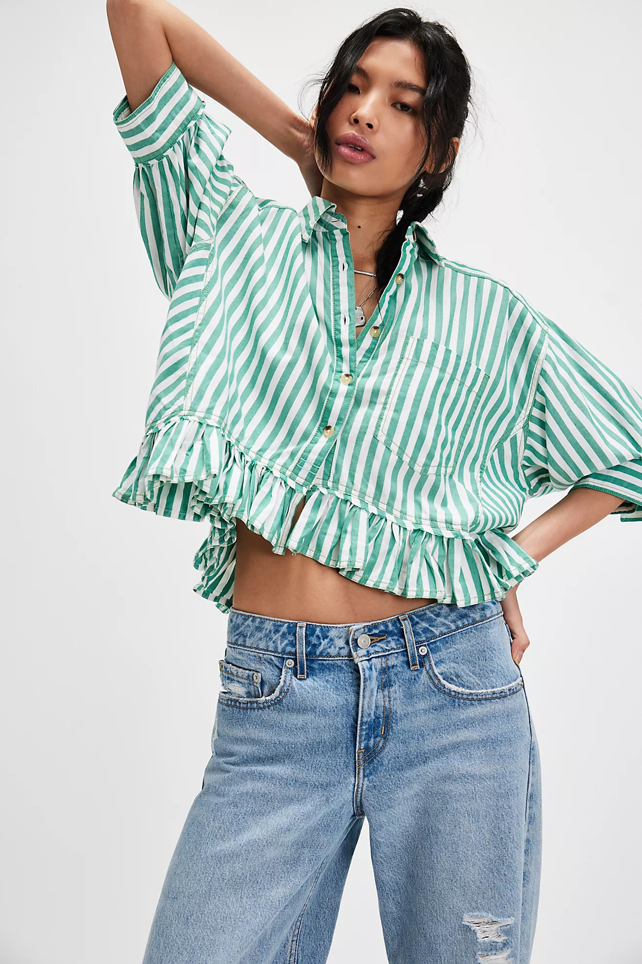 We The Free Bailey Stripe Shirt | Free People (Global - UK&FR Excluded)