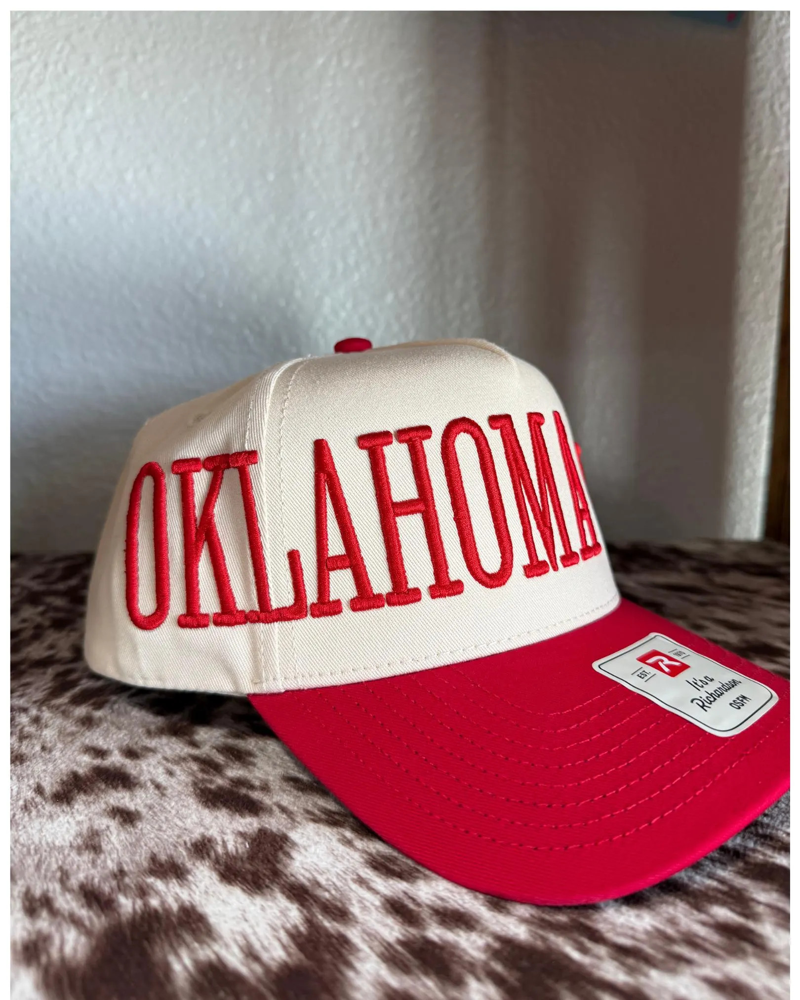 Oklahoma 3D Puff Embroidered Hat,Game Day,Football,College Outfit | Etsy (Global)