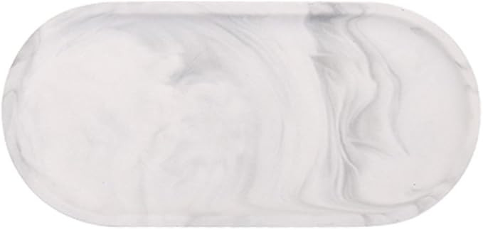 CHOOLD Chic Ceramic Marble Style Oval Dessert Plate Cake Plate Jewelry Dish Ring Dish Cosmetics O... | Amazon (US)