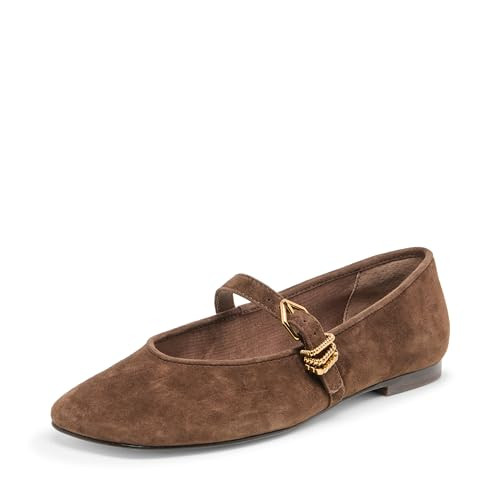 Dolce Vita Women's Alizza Ballet Flat, DK Brown, 10.5 | Amazon (US)