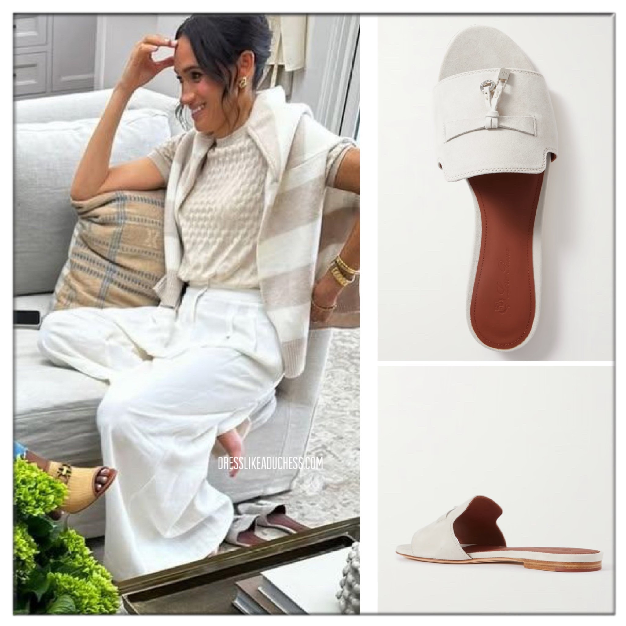 Meghan Markle wearing Loro Piana Summer Charms sandal 