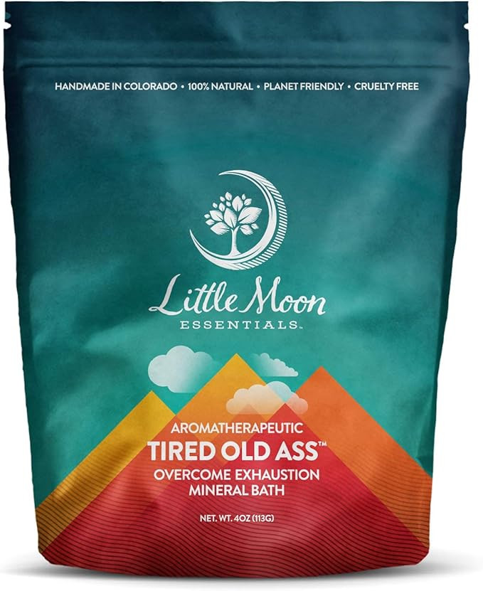 Little Moon Essentials Overcome Exhaustion Mineral Bath Salt, Tired Old Ass, 4 oz. | Amazon (US)