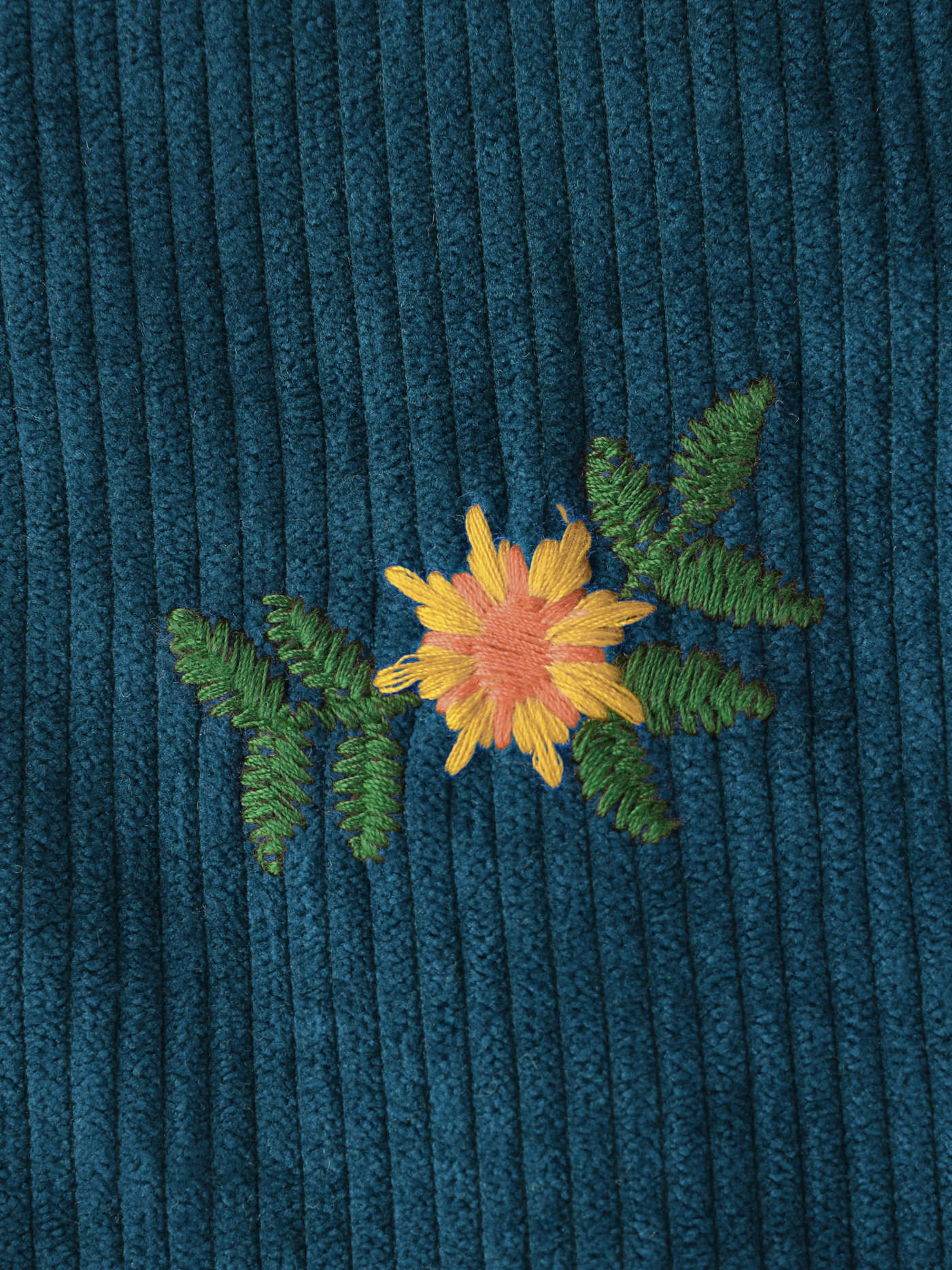 Corduroy Ditsy Floral Corduroy Jumpsuit For School Daily Casual Picnic Coffee Shop Outdoor | Cider