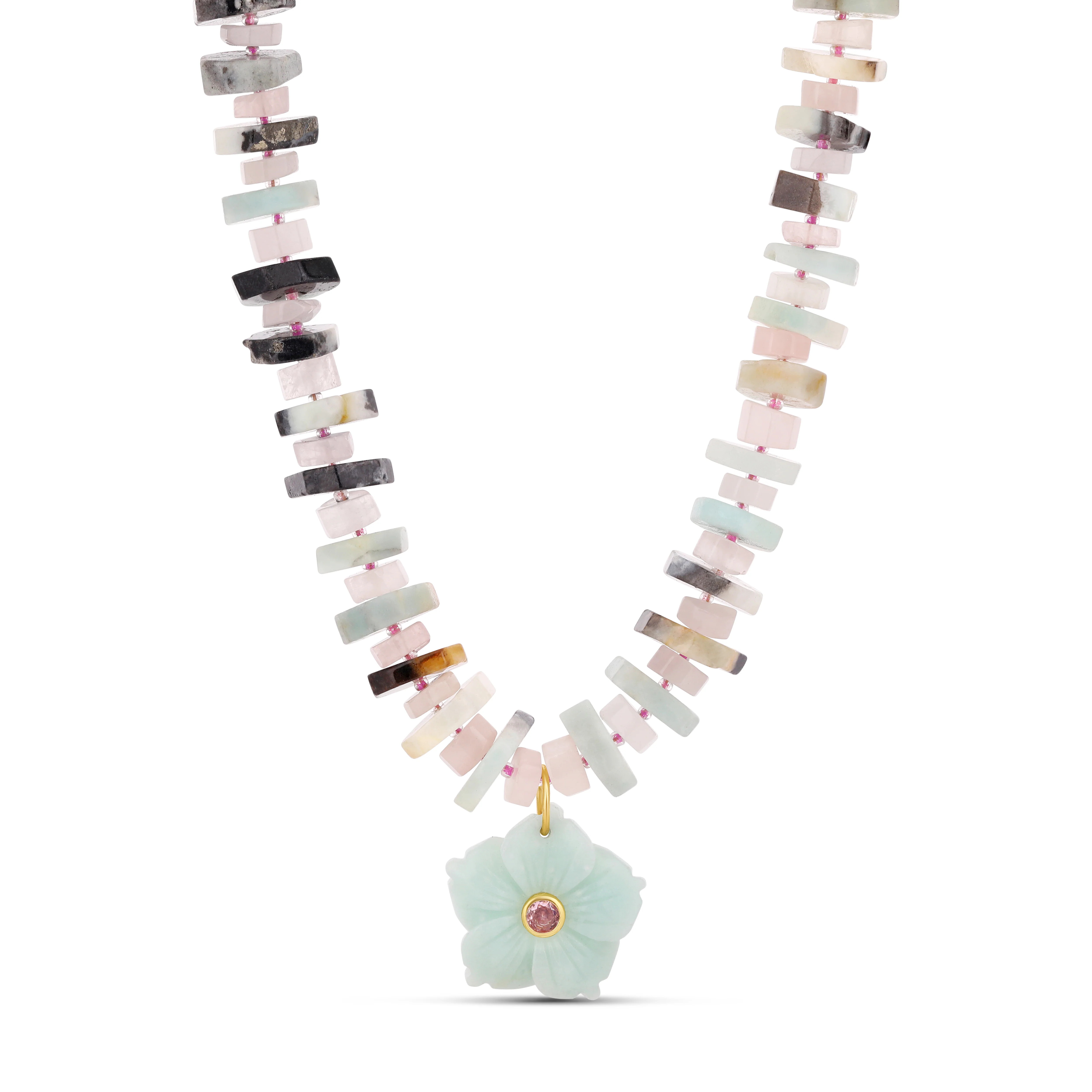 Light Blue Hibiscus Necklace | Hannah B. Jewelry