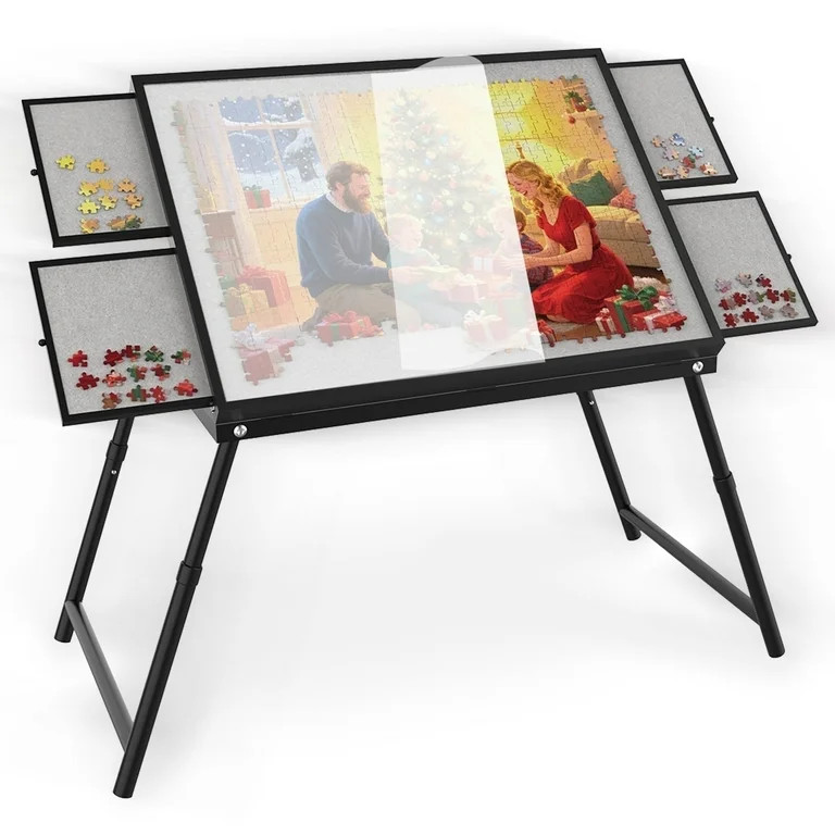 Puzzle Board for Adults,  Foldable Jigsaw Puzzle Table with Drawers, Metal & Plastic Frame, H-Sha... | Walmart (US)
