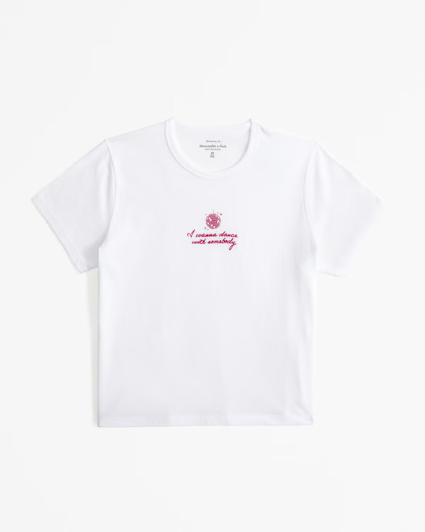 Short-Sleeve Whitney Houston Graphic Skimming Tee | Abercrombie & Fitch (US)