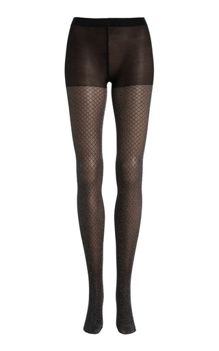 x Leandra Medine Cohen Casey Shimmery Fishnet Tights | Moda Operandi (Global)