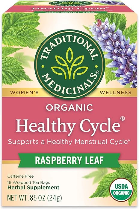 Traditional Medicinals Tea, Organic Healthy Cycle, Supports Healthy Menstrual Cycles, Includes Sp... | Amazon (US)