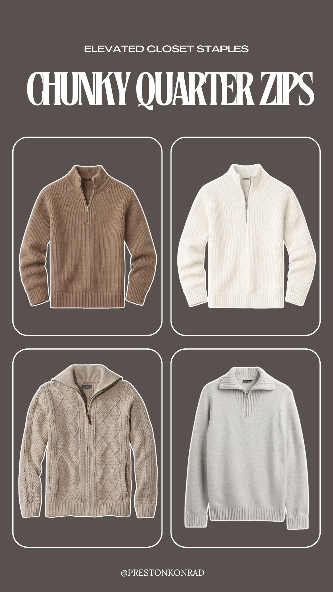 Linked tons of chunky 1/4 zips that I love below! 

#LTKootd #LTKMens #LTKWorkwear