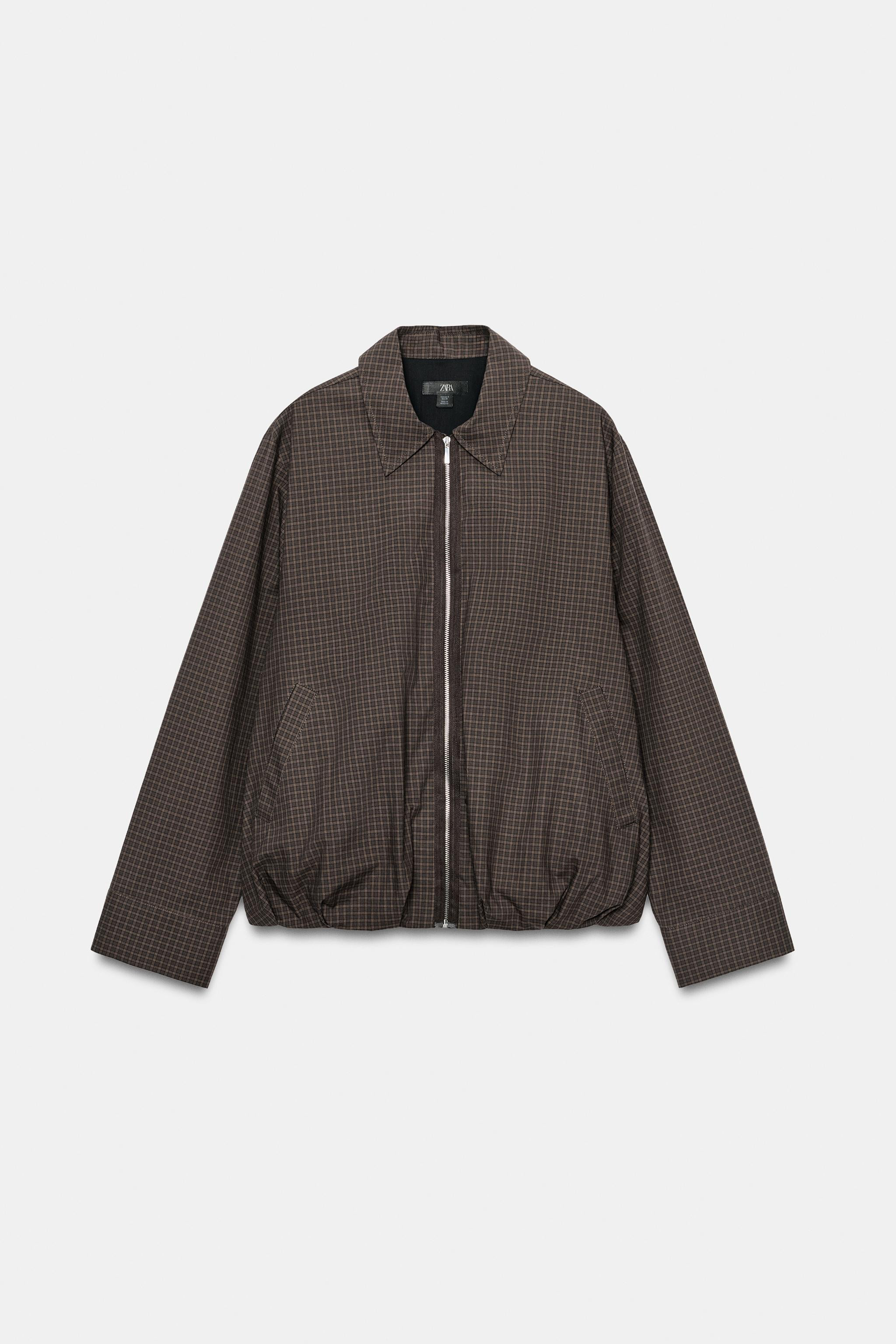 ZW COLLECTION CHECK BOMBER JACKET | Zara UK