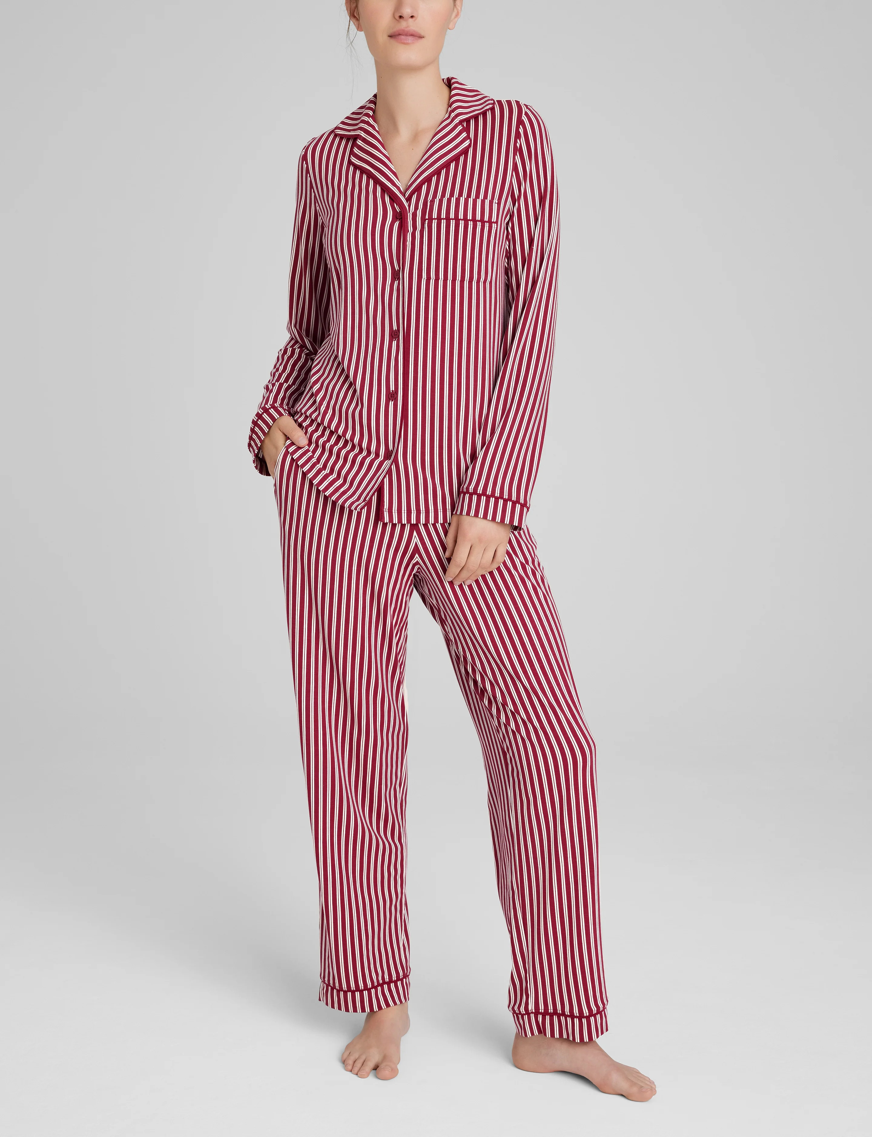 Women's Downtime Long Sleeve Pajama Top & Pant Set | Tommy John