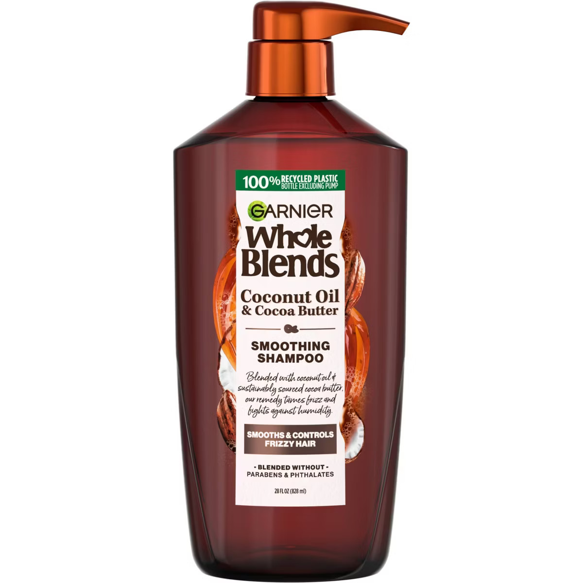Garnier Whole Blends Smoothing Pump Shampoo with Coconut Oil Extracts - 28 fl oz | Target