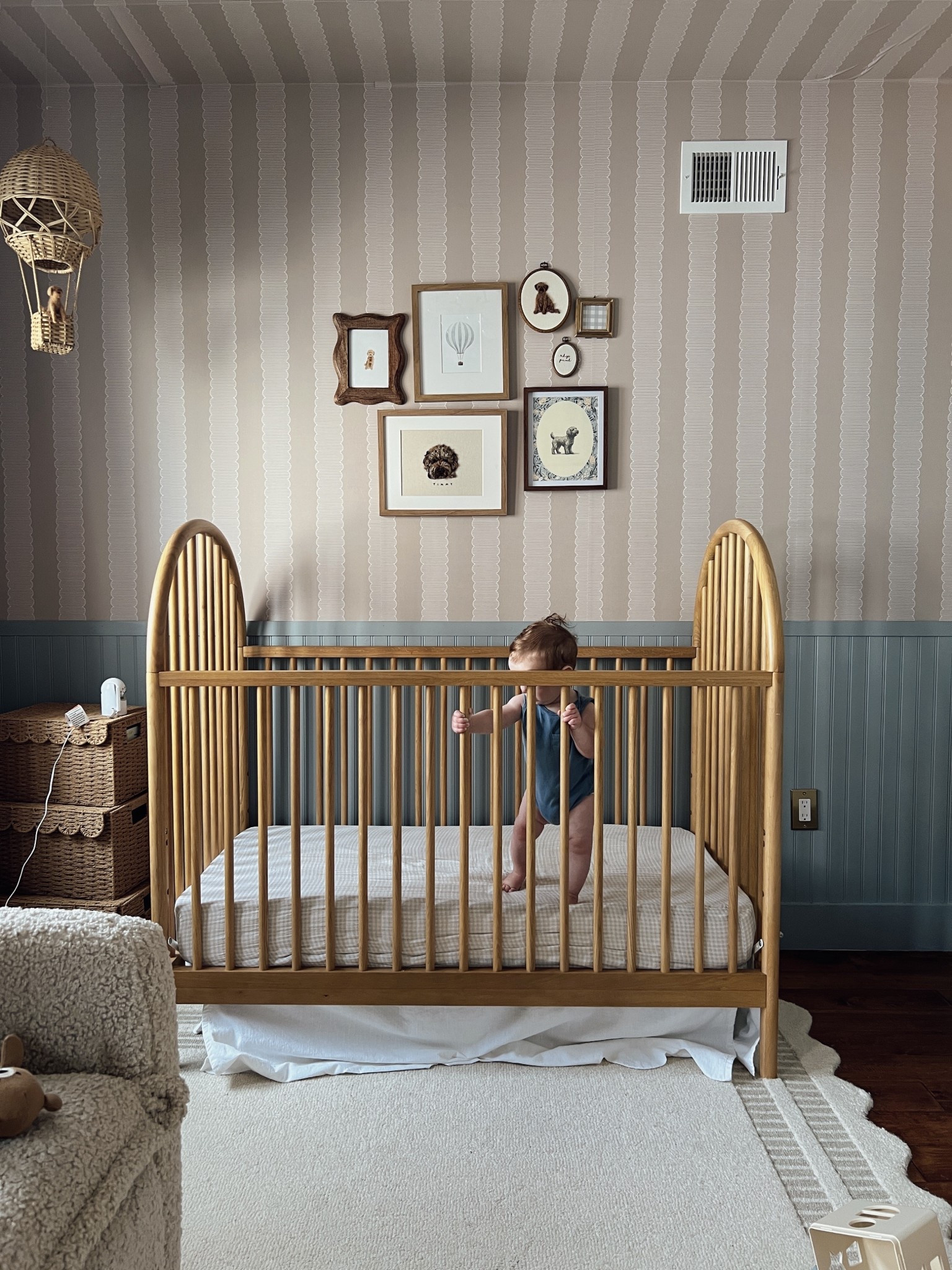 We had to lower the crib in Rhys’s nursery! Baby boy nursery. 

#LTKBaby #LTKHome