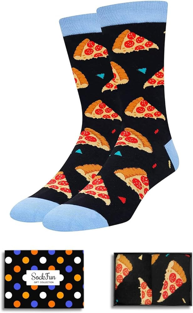 Food Drink Gifts for Men - Pizza Taco Beer Socks, Taco Pizza Gifts for Teens | Amazon (US)