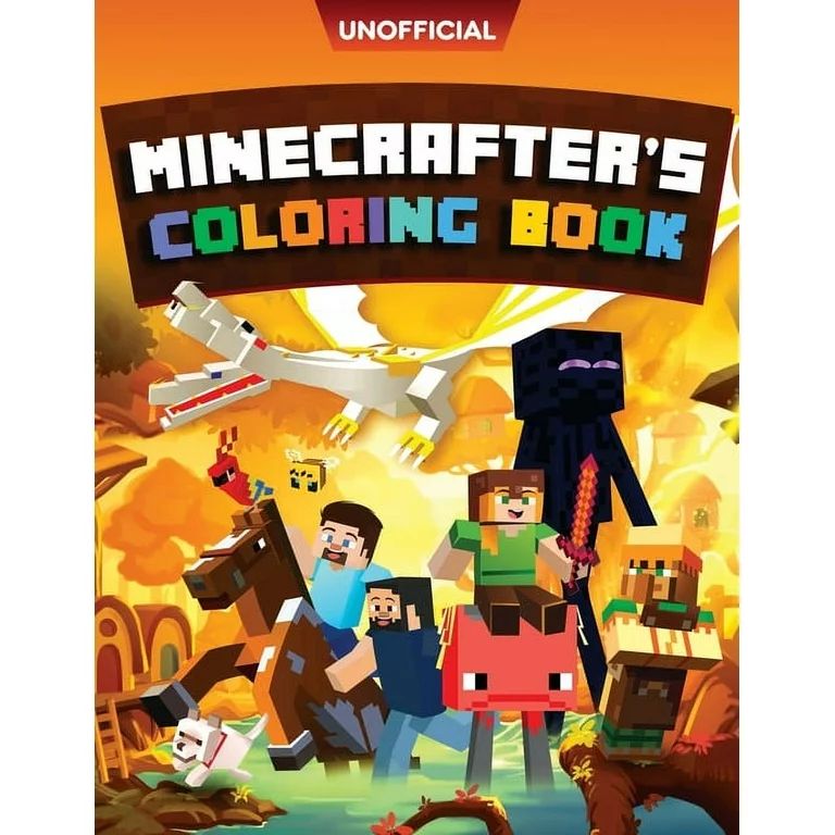 Minecraft Coloring Book: Minecrafter's Coloring Activity Book: 100 Coloring Pages for Kids - All ... | Walmart (US)