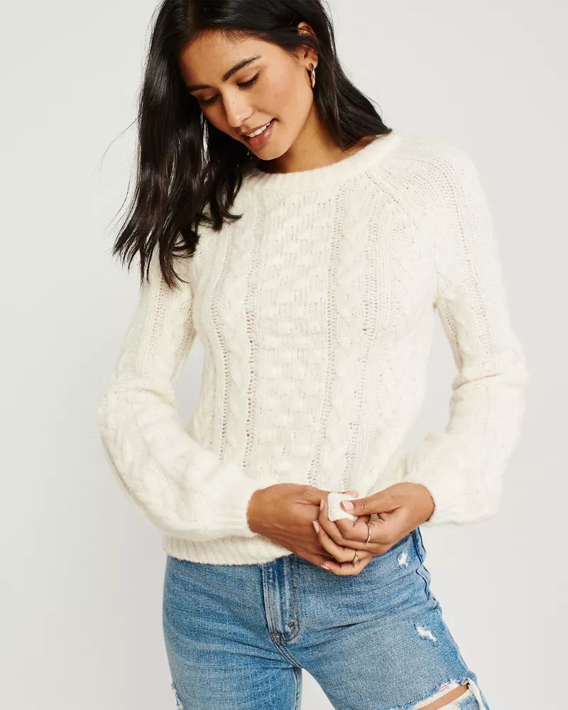 Chunky Crew Neck Sweater | Abercrombie & Fitch US & UK