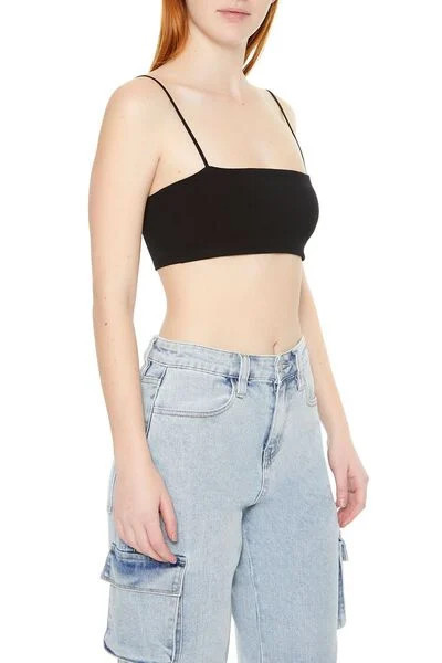 Ribbed Knit Cropped Cami | Forever 21
