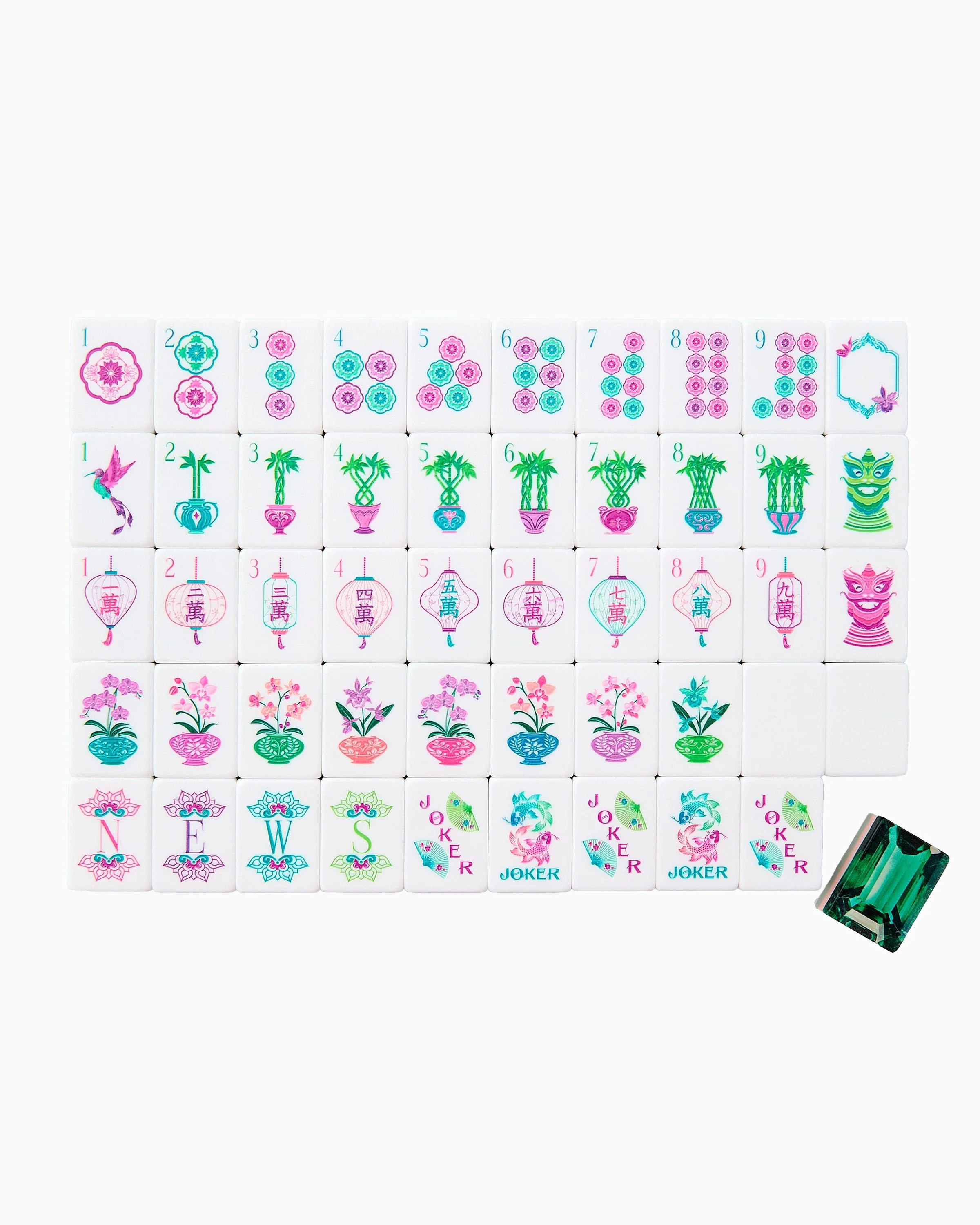 Emerald Mahjong Tiles | Oh My Mahjong