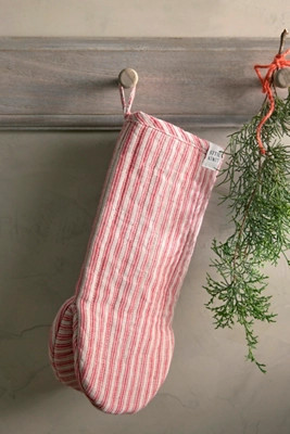 Red Stripe Linen Oven Mitt | Anthropologie (US)