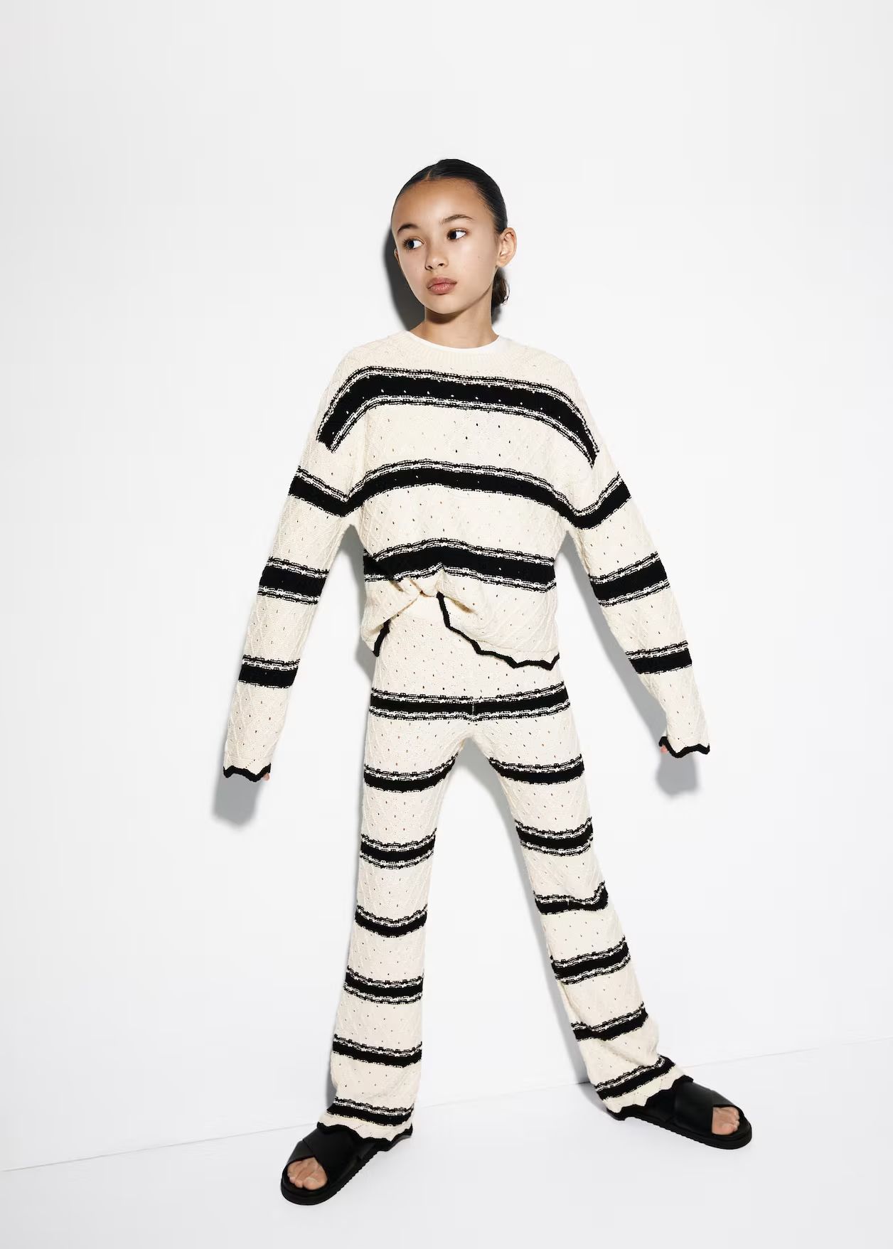 Striped knit pants | MANGO (US)