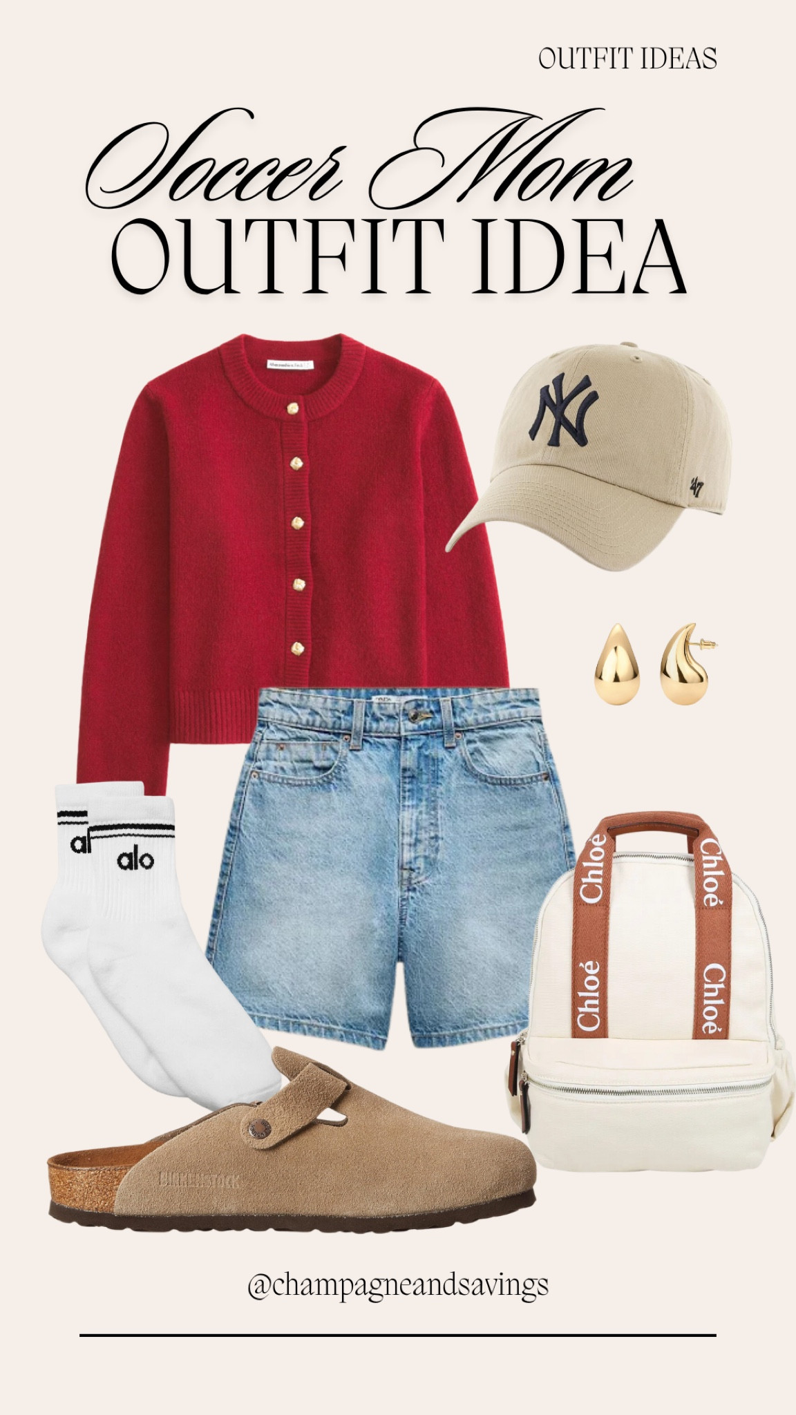 Soccer mom outfit idea. Love this red cardigan and denim shorts for a casual outfit idea perfect for the sidelines!

#LTKFindsUnder50 #LTKStyleTip #LTKFindsUnder100