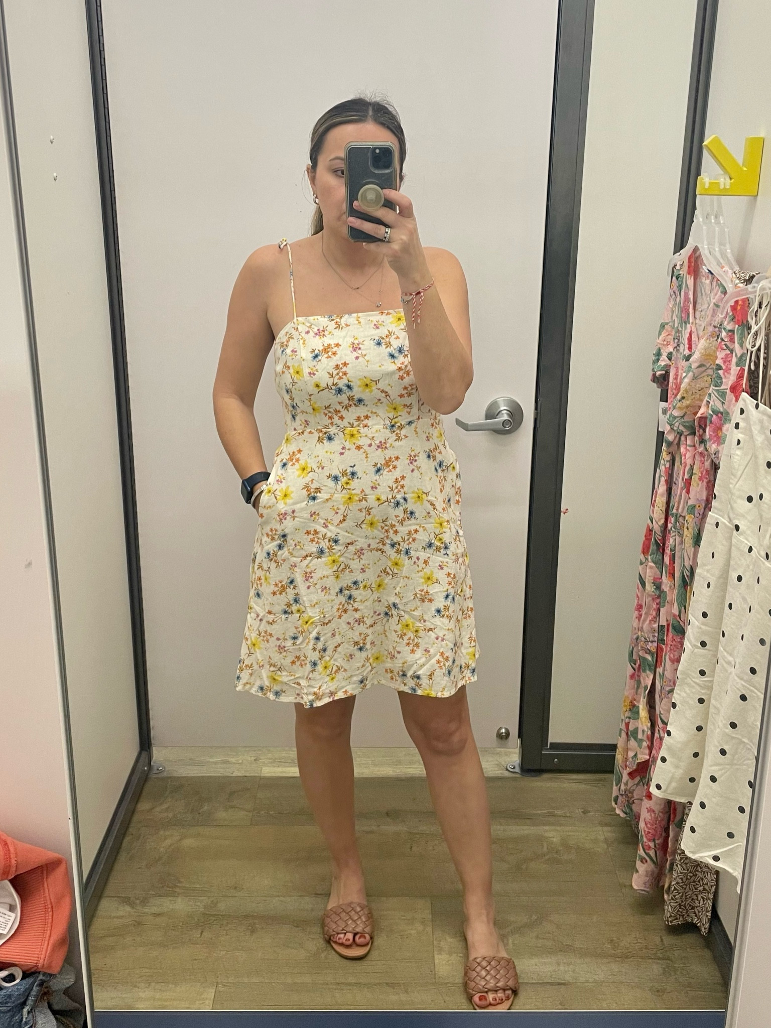 Tie-Strap Linen-Blend Floral Mini Dress 
Wearing S

#LTKunder50 #LTKsalealert #LTKstyletip