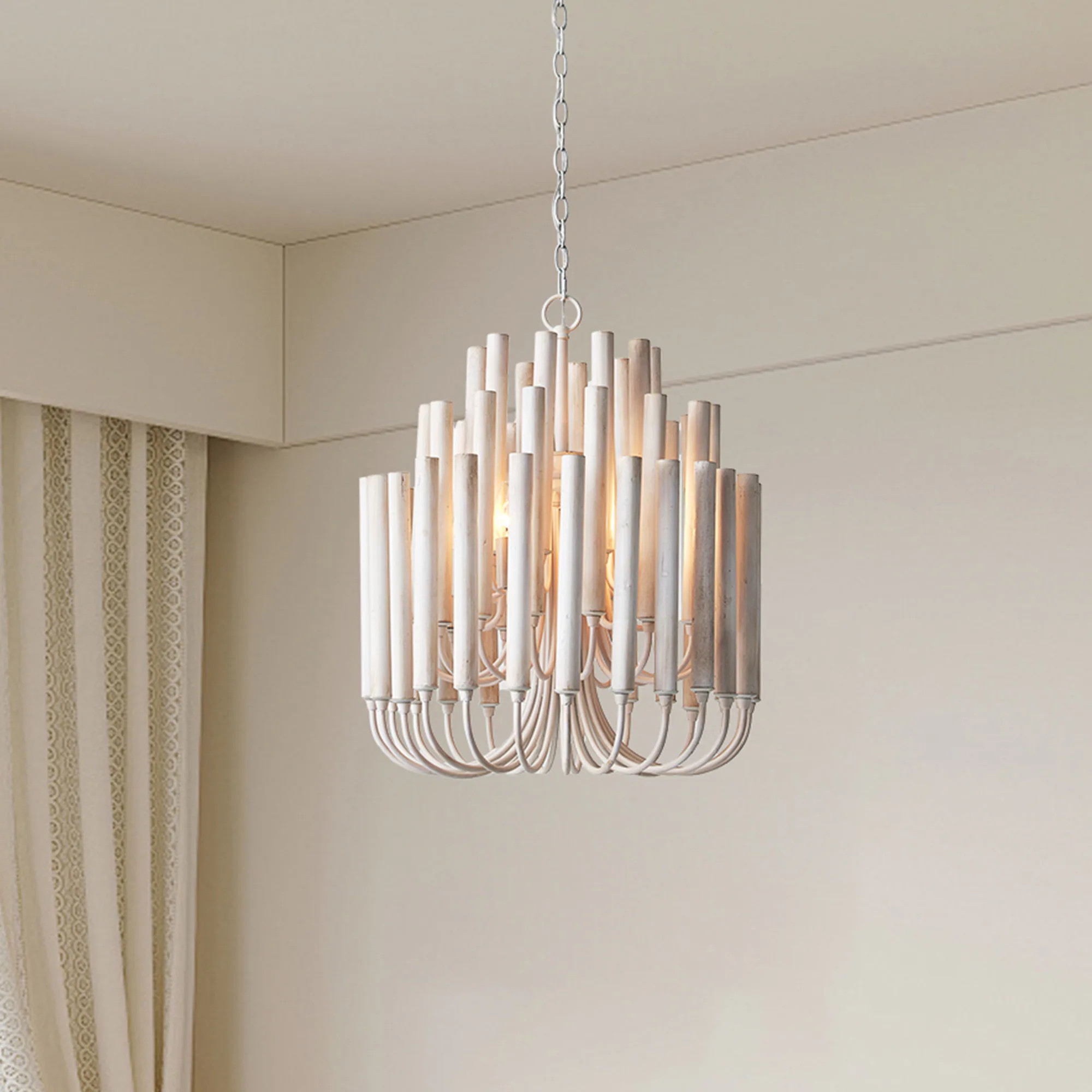 Parrot Uncle 5 -Light Antique White Iron Chandelier one_size | EGBBD3015 | Lowe's