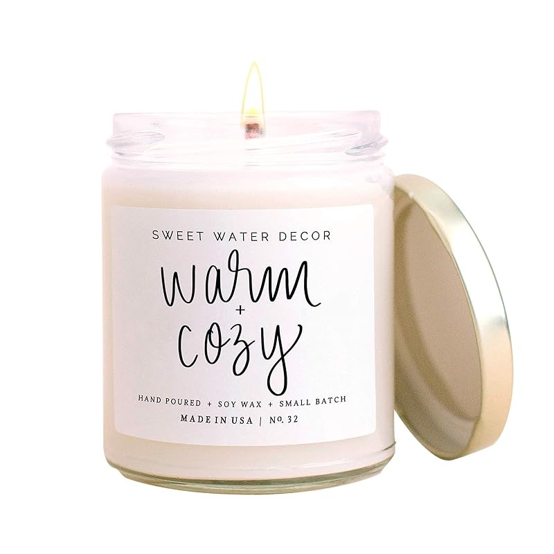 Sweet Water Decor Warm and Cozy Candle | Pine, Orange, Cinnamon, and Fir Winter Scented Soy Wax C... | Amazon (US)