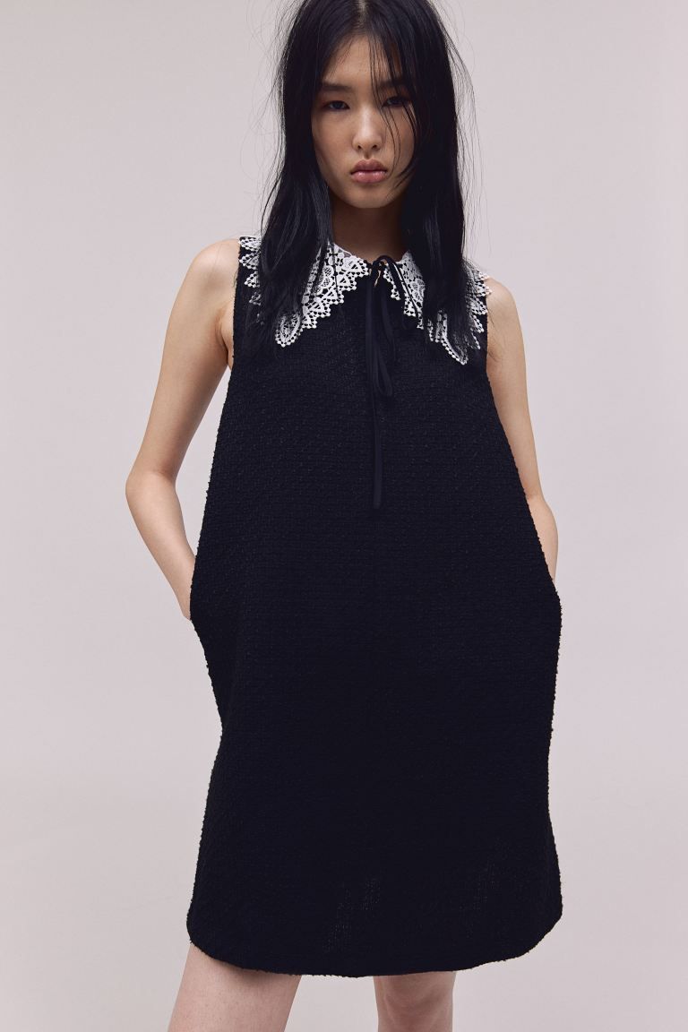 Lace-collared bouclé dress | H&M (UK, MY, IN, SG, PH, TW, HK)