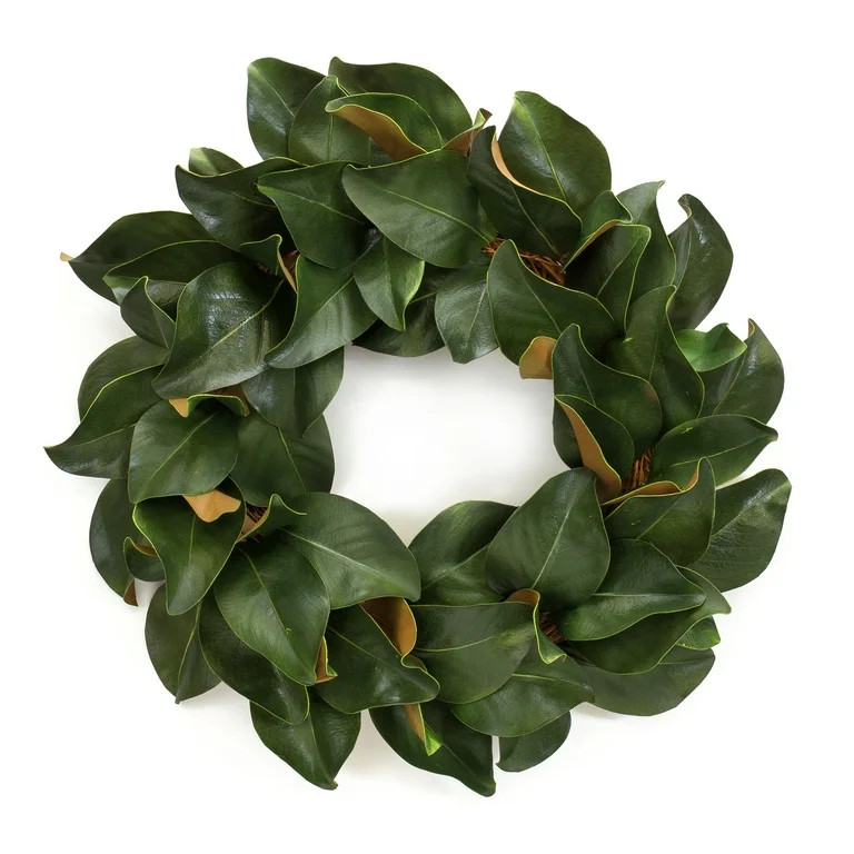 Melrose International Magnolia Leaf Wreath 24"D | Walmart (US)