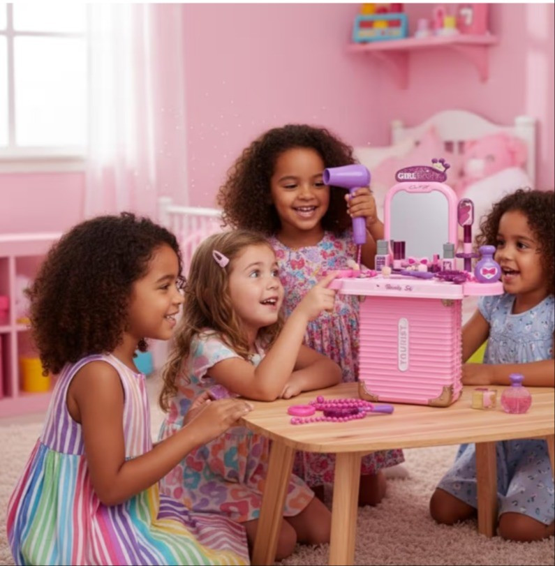 Bancada Penteadeira Infantil 3 em 1 Maleta 21 Peça Maxi Toys

#LTKbrasil #LTKpromo #LTKhome