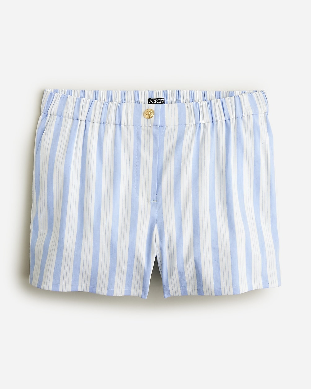 Linen-viscose blend mini short in stripe | J. Crew US