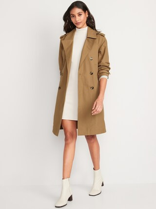 Water-Resistant Tie-Belt Trench Coat for Women | Old Navy (CA)