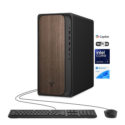 HP OmniDesk M03 Business Desktop, Core Ultra 7 265, Intel Graphics, 8GB DDR5, 512GB SSD, Wi-Fi 6, Wired KB & Mouse, Win11 Home, Black | Target