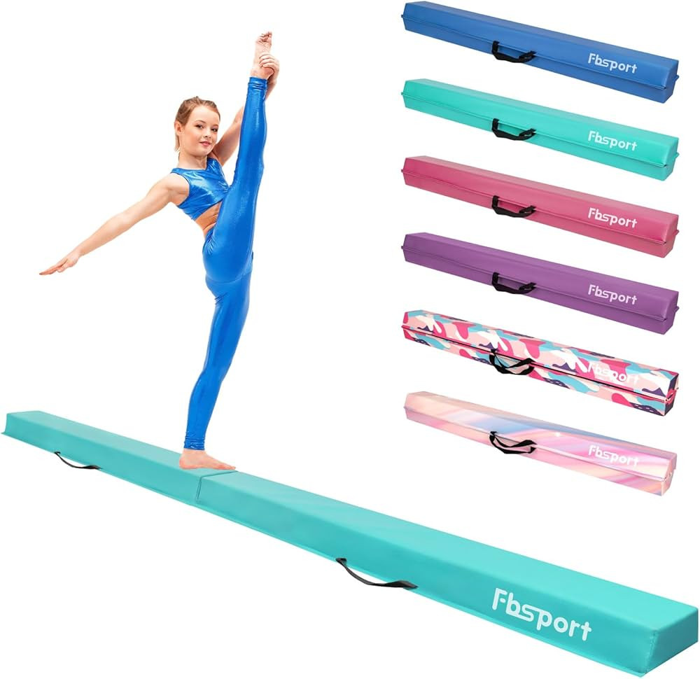 FBSPORT 8/10ft Balance Beam: Folding Floor Gymnastics Equipment PU Leather for Kids Adults,Non Sl... | Amazon (US)