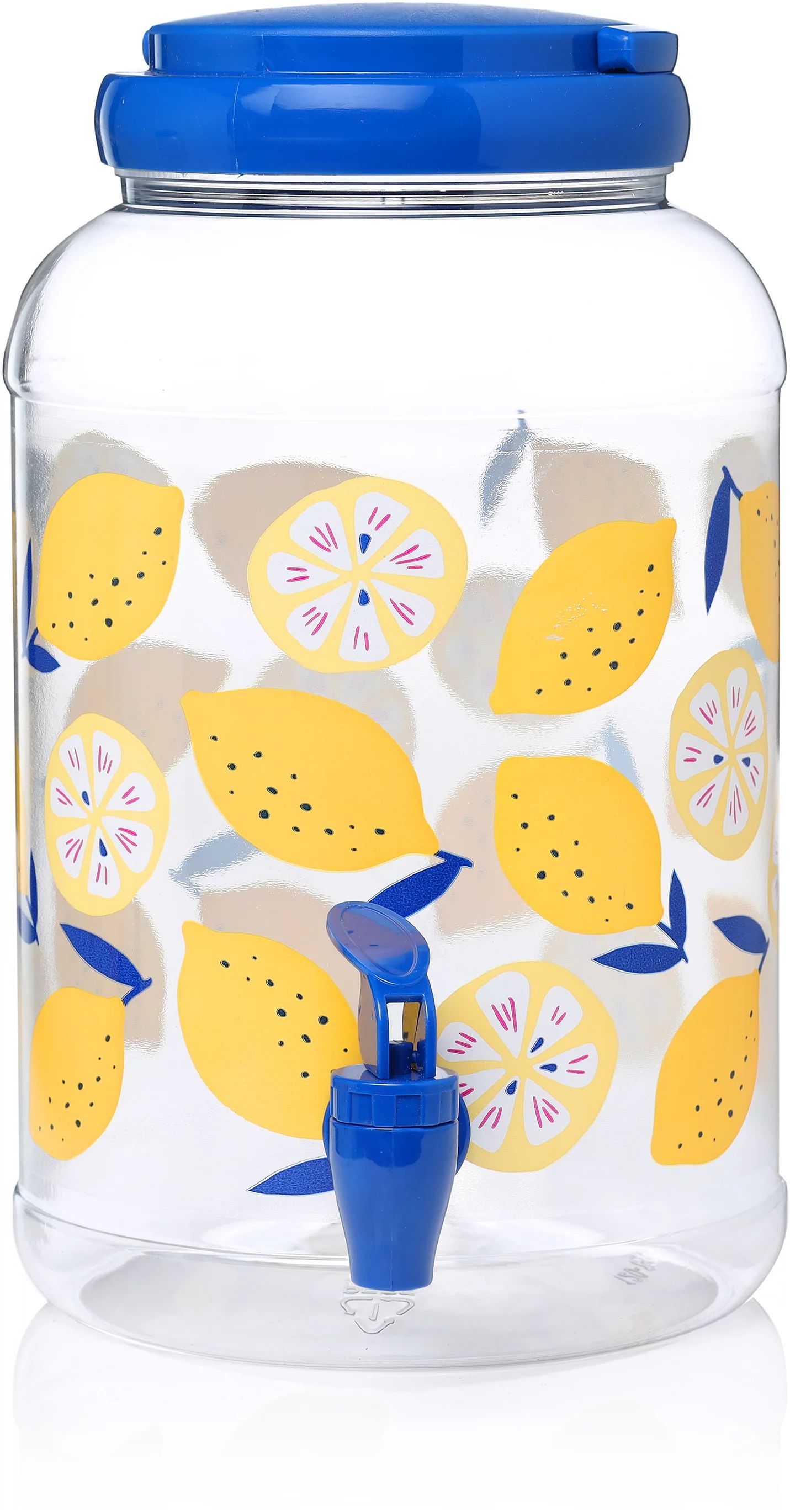 Mainstays Clear Plastic Beverage Dispenser Lemon - 1.2 gal | Walmart (US)