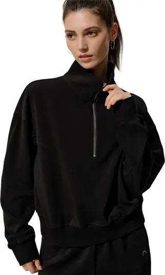SILKERRY Oversized Heirloom '89 Stand Collar Half-Zip Pullover | Nordstrom